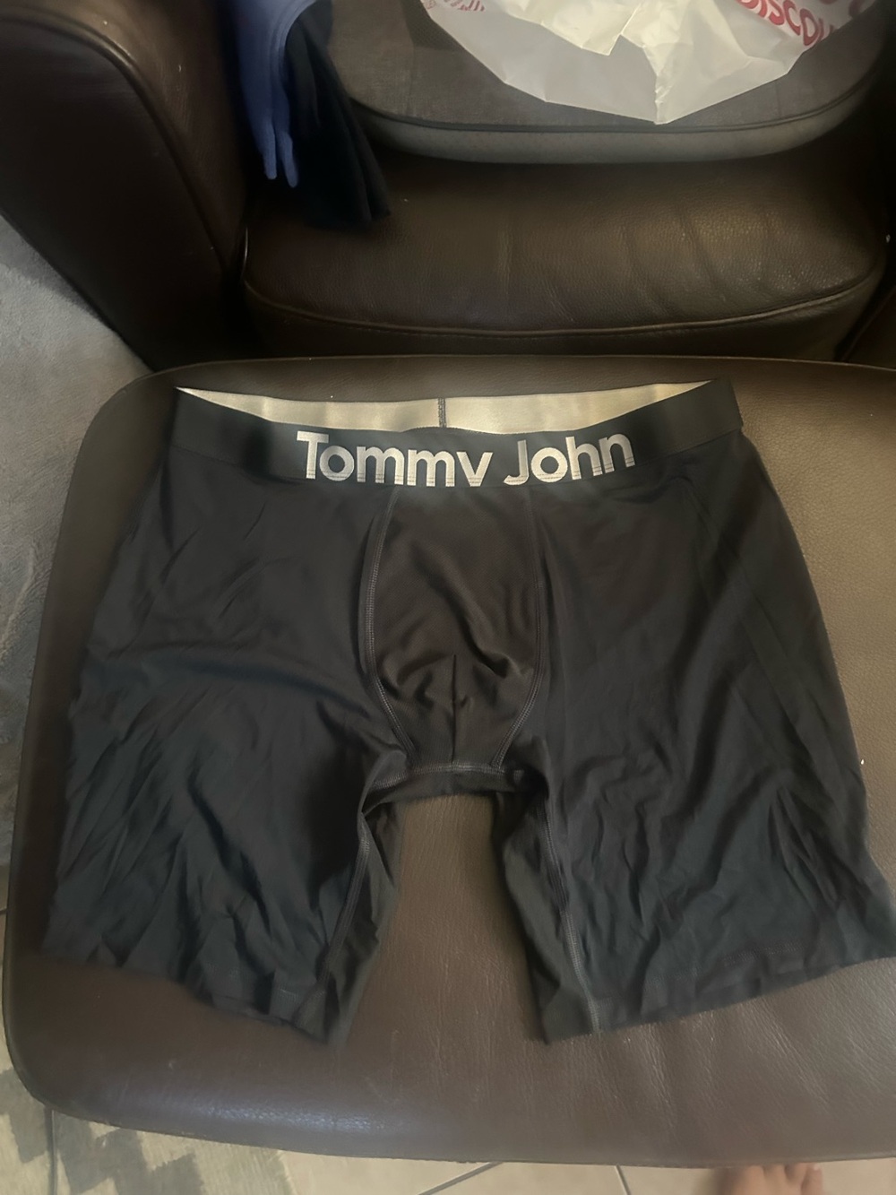 Men’s Tommy John 360 Sport Micro 8 inch Black Boxer Briefs XLArge size